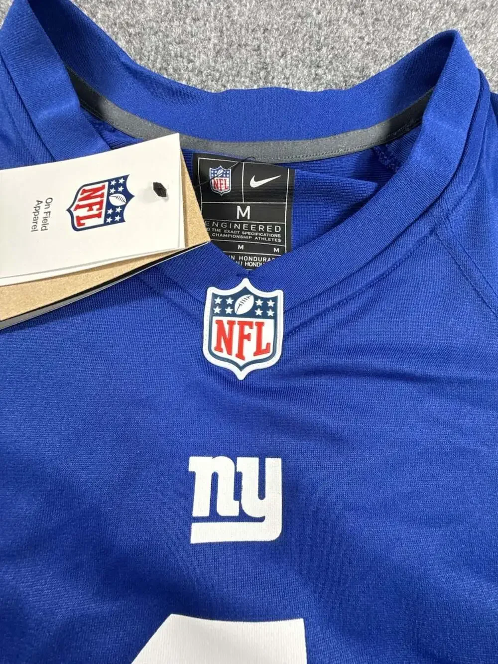 Nike Malik Nabers New York Giants #1 Royal Blue Football Jersey Medium NWT